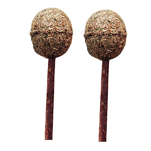 CORHAD 2st Katzenminzball Katzenrad Katzenwand Katzenlutscher Katzenminze-Sticks Katzenspielzeug Mit Katzenminze Katzenbälle Katzenminze Lutscher Katzenminze Bälle Brown Hölzern von CORHAD