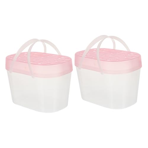 CORHAD 2st Transportbox Für Haustiere Hamsterfälle Hamsterkäfig Fälle Von Haustierhamstern Kleiner Nagetierträger Reisekäfig Für Kleintiere Outdoor-Hamster-fälle Rosa Plastik von CORHAD