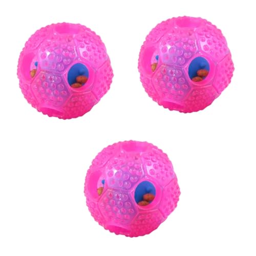 CORHAD 3St Leckerli-Ball für Hunde Leckerli abgebendes Hundespielzeug Spielzeug für Haustiere interaktives Spielzeug Interactive Toys Leckerli-Spielzeug für Hunde Ball behandeln Rosa von CORHAD