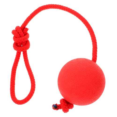 CORHAD 3St Seil Gummiball Dog chew Toy hundekauspielzeuge Hunde spielzeuge Hundeseil Agility-Trainingsgeräte für Hunde Spielzeugball für Haustiere bissfestes elastisches Ballspielzeug rot von CORHAD