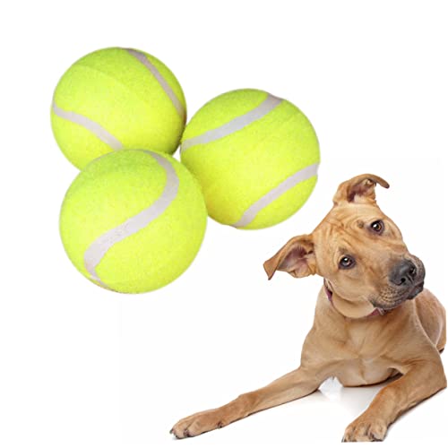 CORHAD 3er Set Hund Tennisball Langlebiges Kauspielzeug Für Hunde Ideal Für Training Und Spiel Perfekt Für Aktive Hunde Und Welpen von CORHAD