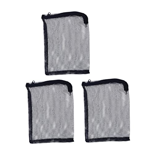 CORHAD 3er Set Nylon Mesh Filtermedienbeutel Mit Reißverschluss 27 x 30 cm Für Aquarium Und Gartenteich Schwarz Geeignet Für Filtervlies Und Filterschwämme von CORHAD