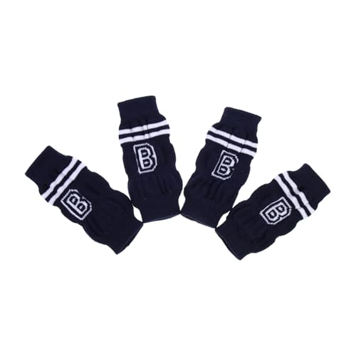 CORHAD 4 Stück Cartoon-Socken Tier Beinsocken Hundebeinschiene Grip Socken für Hunde Knieschützer für Hunde Haustier rutschfeste Socken Hundebein Ärmel Beinwärmer für Hunde Elasthan Blue von CORHAD