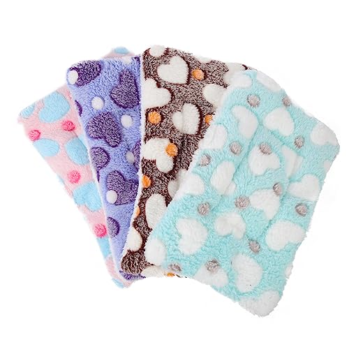 CORHAD 4pcs Hamster Bettwäsche Weiche Warme Nest Matte für Tiere Meerschweinchen Chinchilla Pet Ruhen Pad von CORHAD