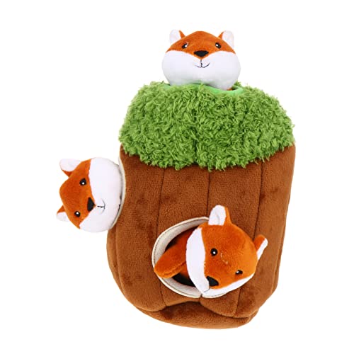 CORHAD 4 Stück Haustier Spielzeug tierisches Hundespielzeug Schnüffelmatte für Welpen Plüschtier Interactive Dog Toys Spielzeuge Kauspielzeug für Hunde Hund sucht Spielzeug Orange von CORHAD