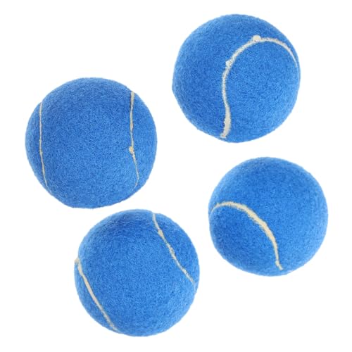 CORHAD 4 Stück Haustier-Tennis Kauspielzeug für Hunde Quietschende Tennisbälle für Hunde Interactive Dog Toys Dog chew Toy Spielzeuge Trainingsbälle für Hunde Hundebälle Gummi Blue von CORHAD