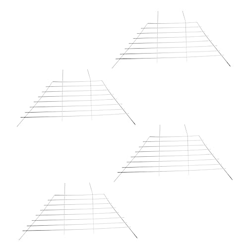 CORHAD Gras-Rack für Kaninchen 4-teilig Heu-Rack für Haustiere langlebiges Zuchtkäfig-Rack zur Halterung kein Nageldesign sicher für Chinchillas von CORHAD