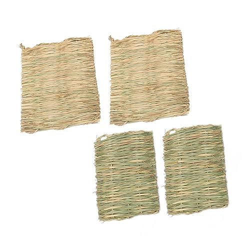 CORHAD 4 Stücke Natürliche Woven Gras Pet Pad Kühlen Stroh Hamster Nest Sicher Bequem Für Haustiere von CORHAD