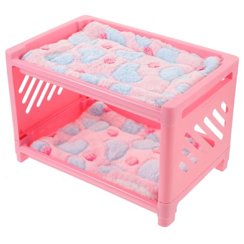 CORHAD 5 Teiliges Meerschweinchen Bett Set Kuschelhöhle Für Kleintiere Mit 2 Matten Und 2 Decken Ideal Für Chinchillas Ratten Und Frettchen Bunten Farben von CORHAD