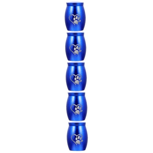 CORHAD 5St Haustier Urne Haustierasche als Andenken Urnen für die Einäscherung von Katzen Haustier-Denkmal Ornament tierurne Tierasche Schatulle Hund Urne Katzenurne Rostfreier Stahl Blue von CORHAD