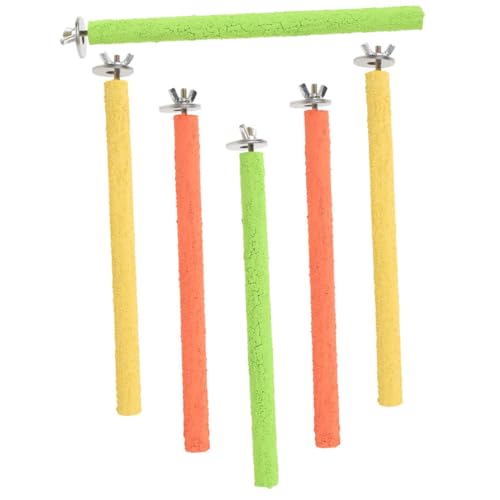 CORHAD 6 Stück Scrub Stick Vogel Sitzstange Vogel Stehen Spielzeug Vogel Zubehör Für Käfige Papageienkäfig Sitzstange Papagei Sitzstange Ständer Vogelständer Für Papageien Sittich von CORHAD