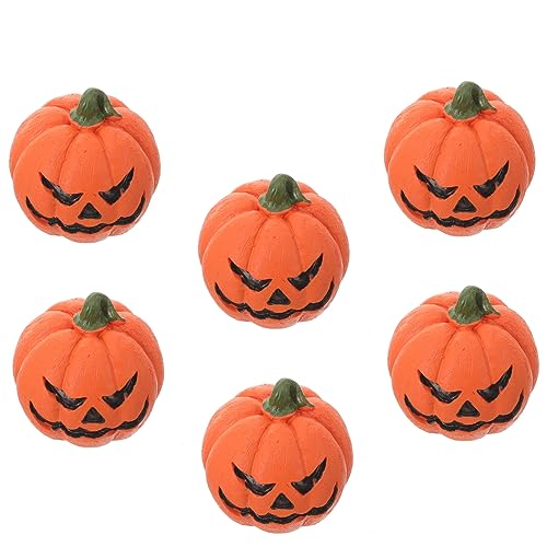 CORHAD 6 Stücke Halloween Mini Kürbis Ornamente Harz Kürbis Set Für Halloween Decor Aquarium Landschaft von CORHAD