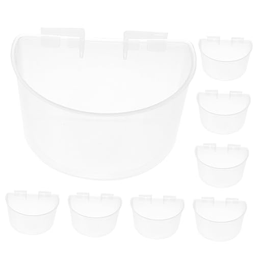 CORHAD 8er Set Vogelkäfig Futter Und Wasserschalen Transparente Hängeschalen Für Vögel Tauben Und Kaninchen Ideal Für Futter Und Wasser Im Käfig von CORHAD