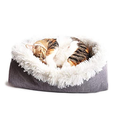 CORHAD Dual Pet Kissen Herbst Winter Schlafpad Warmes Katzenbett Für Katzen Und Kätzchen Weißes üsch Und Waschbar Bequem Und Vielseitig Tierbedarf Für Katzen von CORHAD