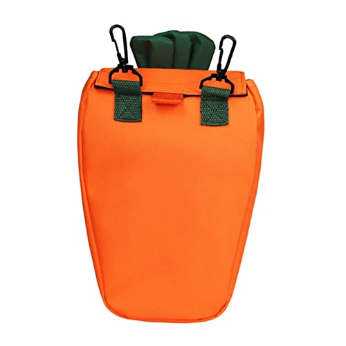 CORHAD Futtersack Futterbeutel Für Kleintiere Tasche Grasfresser Für Kleintiere Ostern-haustierbedarf Karottenförmiger Halter Karottenförmiger Futterspender 600d Oxford-Stoff Orange von CORHAD