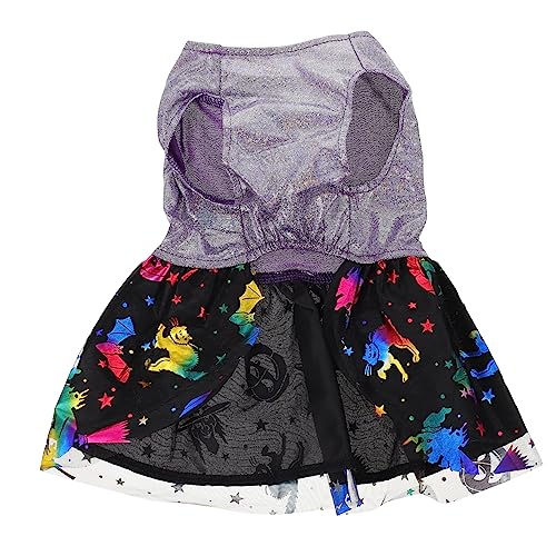 CORHAD Halloween-Kleid Für Haustiere Hundebekleidung Halloween-katzenkleid Hündchenkleid Halloweenkostüm Hunde-Outfit Halloween-hundekleidung Einzigartiger Hunderock Polyester Violett von CORHAD