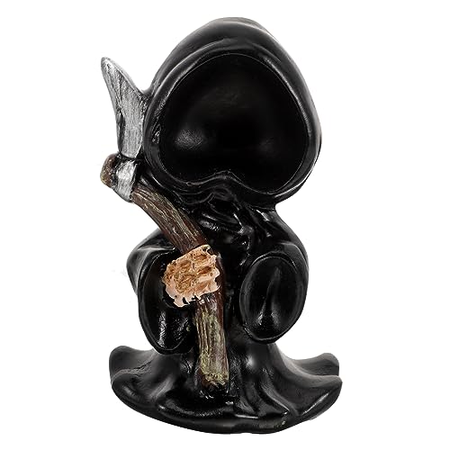 CORHAD Halloween Ornamente Dekor Halloween Reaper Halloween Geisterfigur Halloween Statue Geisterstatue Mikro Landschaftsstatue Reaper Statue Reaper Skulptur Desktop Ornament von CORHAD