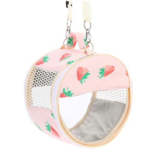 CORHAD Hamster Aus Tasche Hamster-ausgangsbeutel Reisetasche Für Meerschweinchen Kleintiertransporter Hamster Handtasche Kleiner Haustierträger Mini-tragetaschen Rosa Pp Baumwolle von CORHAD