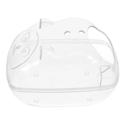 CORHAD Hamster-Badezimmer, Hamster-badewanne, Transparenter Sandbadbehälter, Hamster-Toilette Und Sandkasten-badewanne, Transparentes Hamsterbett, Sandbadebox Für Hamsterkäfig-zubehör von CORHAD