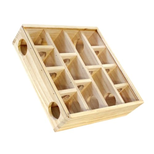 CORHAD Hamster-Spielzeug Meerschweinchen-Zubehör, Spielzeug Hamsterlabyrinth mit Mehreren Gittern Hamster Spielzeug hamsterspielzeug Spielzeuge Chinchilla-Labyrinth aus Holz Mauslabyrinth von CORHAD