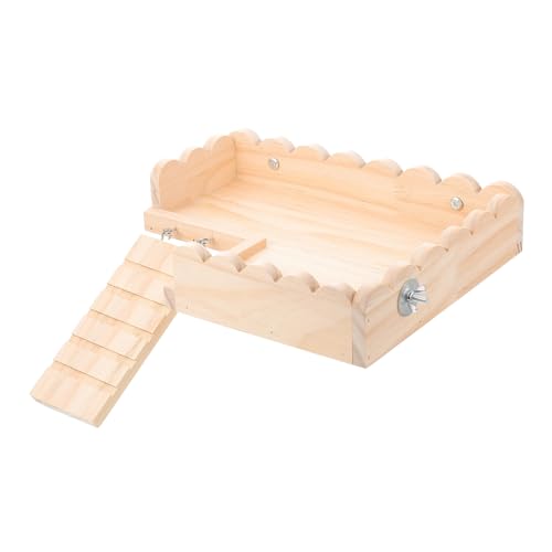 CORHAD Holz Hamster Sprungbrett Spielzeug Leiter Spielset Für Meerschweinchen Stabile Konstruktion Haustier Spielzeit Essential von CORHAD