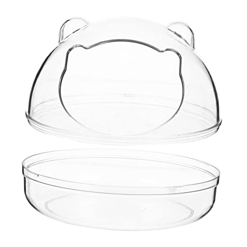 CORHAD Hamsterbad Guinea-badewanne Heimtierbedarf Klar Kleines Haustier-badebecken Chinchilla-badewanne Sandbadewanne Graben Hamster Töpfchen Kleine Haustiertoilette Transparent Plastik von CORHAD