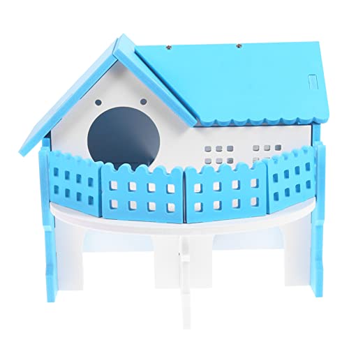 CORHAD Hamsternest Zweilagiges Hamsterversteck Hamsterhütte Doppellagiges Hamsterhaus Tierversteck Hütte Kleine Tierversteckhöhle Kleines Spielhaus Für Haustiere Hamster Bauen Blue PVC von CORHAD