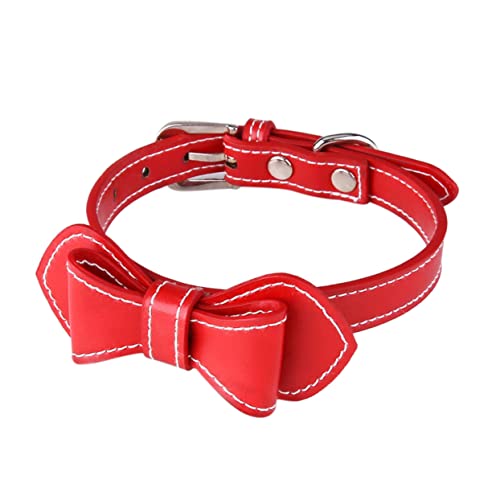 CORHAD Haustier Hundehalsband Bowknot Kragen Pu Hundehalsband Haustier Heimtierbedarf Haustier Pu von CORHAD