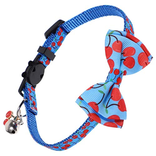 CORHAD Kirschschleifen-Haustierhalsband Hundezubehör verstellbares Halsband zartes Welpenhalsband Outdoor-Katzenversorgung modisch sicher von CORHAD