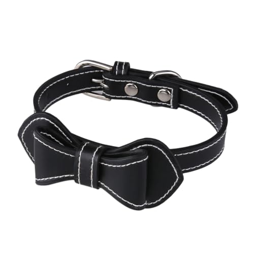 CORHAD Haustierhalsband Katzen Bowknot Kragen Pu Hundehalsband Heimtierbedarf Haustier Pu Kragen Haustier Hundehalsband von CORHAD