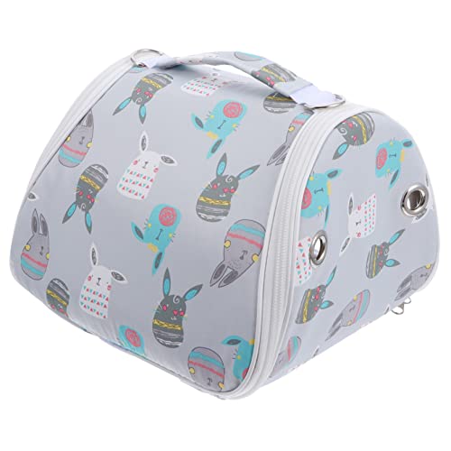 CORHAD Haustiertasche mitnehmen tiertransporttasche Kaninchentasche Haustierträger Tiertragetasche Chinchilla-Tasche Klare Reisetaschen Hamster-Ausgangsbeutel Igel-Reisetasche Stoff Grey von CORHAD