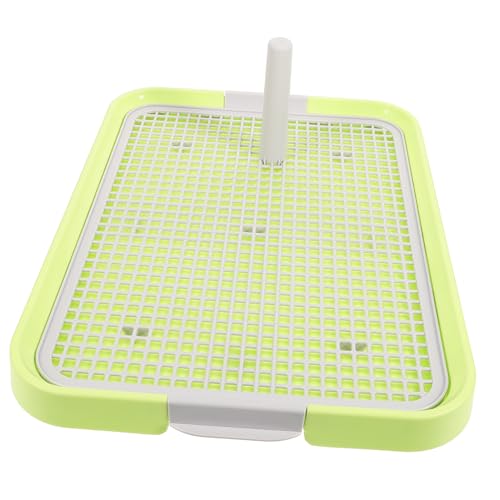 CORHAD Haustiertoilette Indoor-Hundetöpfe Trainingstablett Haushalt welpen Toilette Töpfchenauflage pet Supplies pet Bowl Bettpfanne für Haustiere Gitter Hundetoilette Plastik Light Green von CORHAD