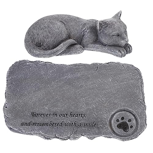 CORHAD Kätzchen Hunde Ornament Haustier Gedenksteine Katzen Gedenksteine Gartensteine Katzen Grabstein Statue Haustier Tribut Statue Katzen Gedenkgeschenke Katzen Gedenkgeschenk von CORHAD