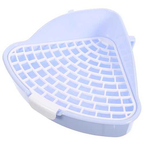 CORHAD Kasten Kaninchentoilette Frettchen Töpfchen Heufresser Kaninchen Hasenstreu kaninchenklo Hasen klo Kaninchen-Töpfchen-Trainingstoilette Haustier Schublade Töpfchen Plastik Sky-Blue von CORHAD