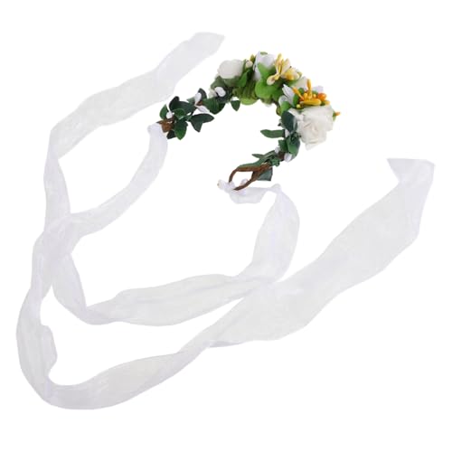 CORHAD Katzenkopfbedeckung Tragbares Welpenhalsband Kätzchenhalsband Haustierhalsband mit Blumendesign Blumenhalsband für Katzen Blumenhundekostüm Hundehalsband Stoff von CORHAD