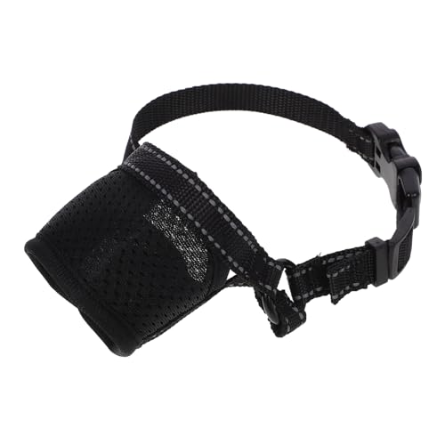 CORHAD Maulkorb Für Hunde Gegen Bellen Hundemaulkorb Gegen Bellen Anti-Bell-maulkorb Für Welpen Hundemaske Anti Beißender Hundemaulkorb Maulkorb Für Welpen Polyester Black von CORHAD