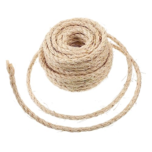 CORHAD Naturfarbenes Hanfseil 6mm x 10m Für Katzenkratzbäume Ersetzbares Langlebiges Sisal Ähnliches Seil Für DIY Reparaturen Von Katzenkratzpads Und Katzenbaumzubehör von CORHAD