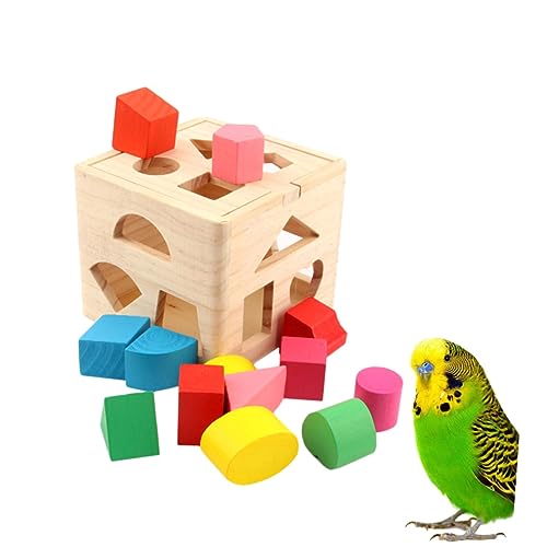 CORHAD Papageienspielzeug Papageien Wurfblock Papagei Spielendes Spielzeug Vogel Blockspielzeug Vogel Wurfblockspielzeug Papageien Blockspielzeug von CORHAD