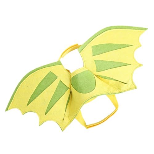 CORHAD Transportbox Für Haustiere Flügel Der Hundefledermaus Kätzchen Dinosaurierflügel Katze Cosplay Dinosaurier Halloween-haustierkostüm Süßes Hundekostüm Kostüm Flügel Green Filzstoff von CORHAD