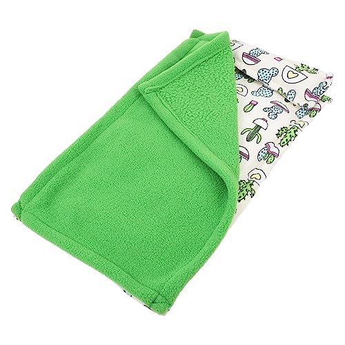 CORHAD Warmer Schlafsack Für Haustiere Bärtige Drachendecke Reptilienversteckmatte Schlafkissen Für Reptilien Cartoon-teppiche Haustierteppich Hamster Baumwollnest Green von CORHAD