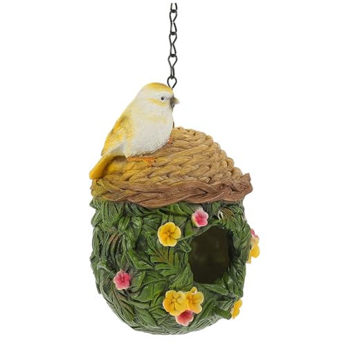 CORHAD Hängendes Vogelhaus Für Papageien Winterfestes Vogel Nest Für Garten Und Balkon Praktisches Schlafnest Für Haustier Vögel Dekorative Gartenkunst Aus Hochwertigem Resin von CORHAD