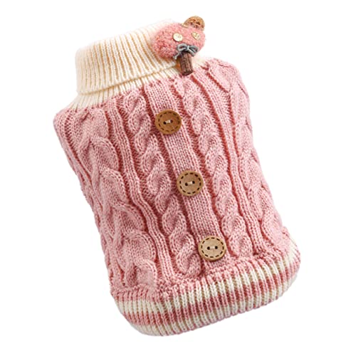 CORHAD Welpenweste Aus Baumwolle Winterjacken Für Hunde Haustier Katze Winter-hundepullover Hund Winter Warmhaltender Hundepullover Kleine Hundepullover Für Mädchen Rosa Stoff von CORHAD