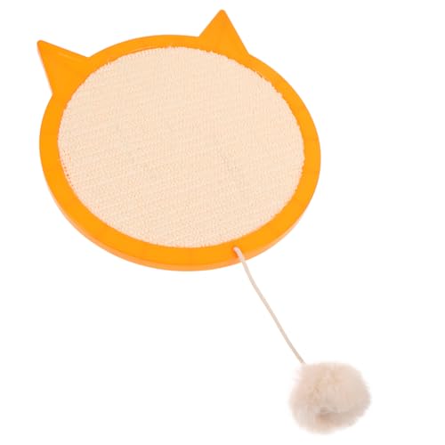 CORHAD kratzbaum für Katzen Wandkratzmatte für Katzen Sisal-Kratzunterlage Katzenkratzer Schleifklauenkissen sisal dartscheibe Suction Cup Schleifklauen Pad Kratzbrett hölzern Khaki von CORHAD