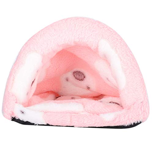 maschinenwaschbare Kleintier-Betten, bequeme Biber-Tierkäfige, warmer Schwamm zum Aufhängen von Bett, Ratten, Haustierbetten (Rosa, M) von COSIKI