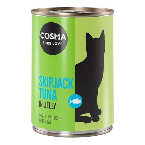 Cosma Original in Jelly 6 x 400 g | Katzenfutter nass | Skipjack Thunfisch von COSMA