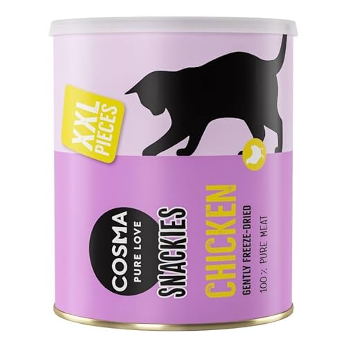 Cosma Snackies XXL | Maxi Tube | Katzensnack | extra große Stücke | Geschmack: Huhn | 200g von COSMA