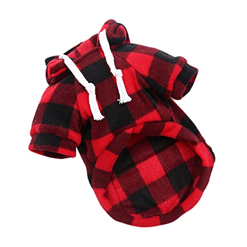 1Stk Haustier Mantel Weihnachtskatzenanzug Hundebekleidung mit Kapuze Warmer Hund hundemantel Dog Raincoat weihnachtsdeko dekoratives Haustierkostüm Haustierbedarf Polyester rot COSMEVIVI von COSMEVIVI