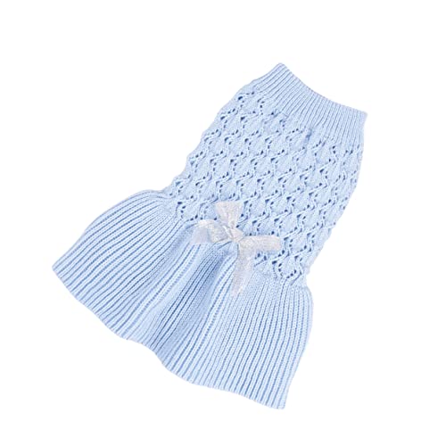 1stk Katze Schönes Kleid Hündchen Warmer Pullover Für Haustiere Haustierkleidung Kleines Hundekleid Winterkleidung Für Katzen Katzenpullover Strickwaren Für Katzen Katzenwolle Blue COSMEVIVI von COSMEVIVI