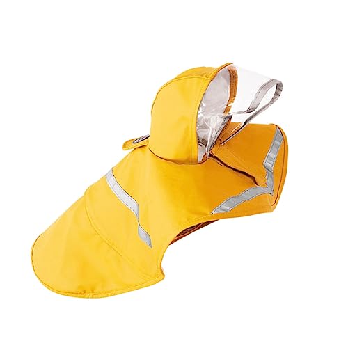 1stk Regenmantel Für Haustiere Haustier-regentuch Regenponcho Mit Kapuze Kleine Hundekleidung Welpe Hund Regen Slicker Hunde-Regen-Hoodie Regenmantel Für Hunde Wimperntusche Yellow COSMEVIVI von COSMEVIVI