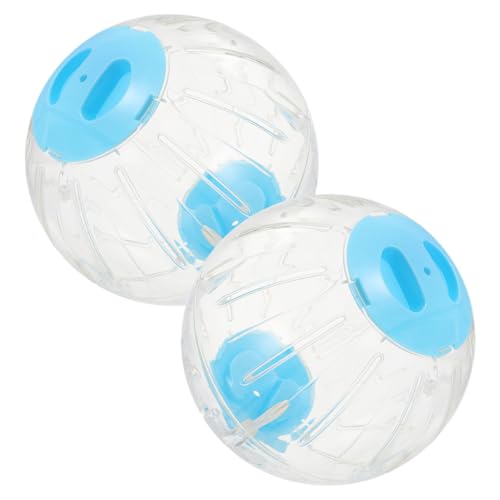 2st Hamster-Gymnastikball Hamsterball Kleiner Laufball Für Haustiere Igel-joggingball Laufendes Hamsterrad Hamster-laufball Laufrad Für Hamster Rennmaus-laufball STK Sky-Blue COSMEVIVI von COSMEVIVI